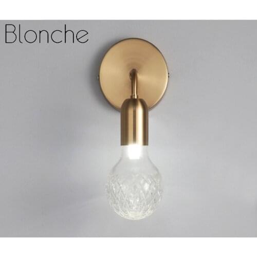 Simple Brass Wall Light Bedroom LED Wall Lamps Vintage Wine Bottle Aisle Wall Sconces Dining Room Kitchen Modern Home Luminaire
