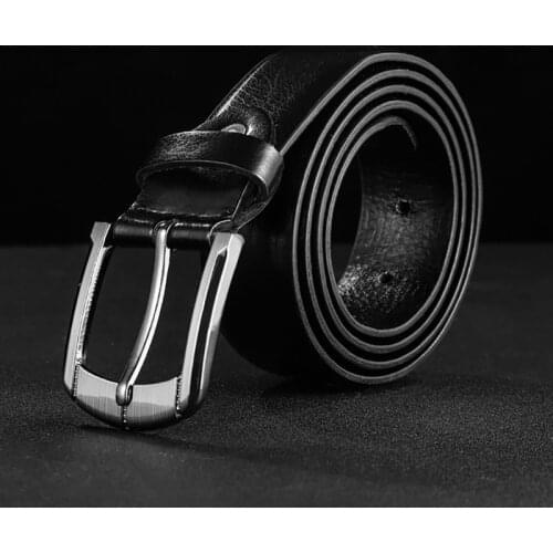Designer belt male leather young man pin buckle pu leather belt mens trendy business belt black factory direct