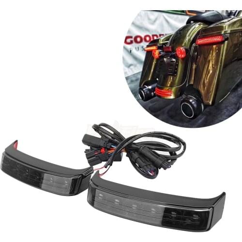 Motorcycle Saddlebag Luggage Tail Turn Signal Light Run Brake Flowing Lamp For Harley Touring FLHR 2014-20 Road King FLHRXS