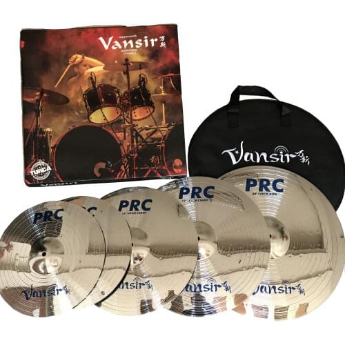 Vansir Polishing Alloy Cymbals Silver Color 14''HH+16''Crash+18''Crash+20''Ride For Sale
