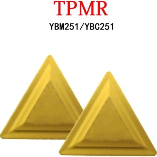 TPMR TPMR110304 YBC251 TPMR160304 YBM251 TPMR220412 YBC251 Lathe Machine CNC Turning Tools Cutter Carbide Inserts 10PCS/Box