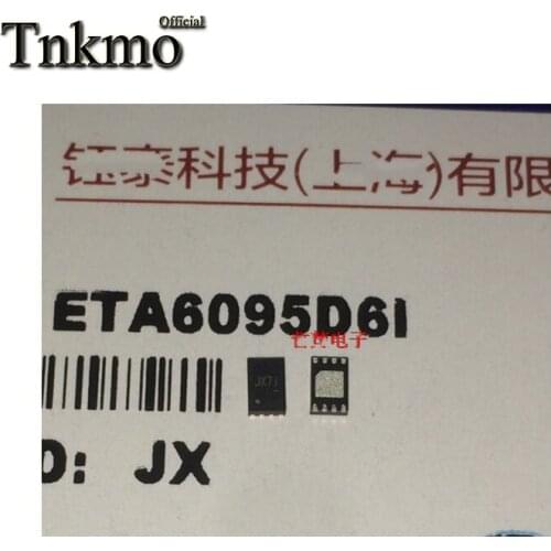 20PCS 50PCS 100PCS ETA6095D6I QFN-8 ETA6095 QFN8 Code JX** Switching type lithium ion battery charger IC New and original