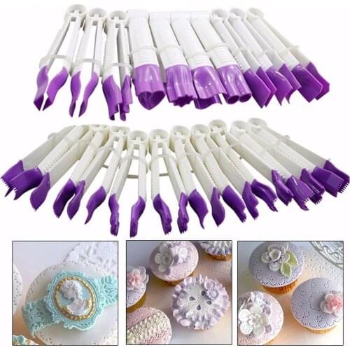 10Pcs/Set Plastic Lace Clip Fondant Shape Cake Decoration Set Diy Baking Tool Biscuit Mold Dessert Utensils