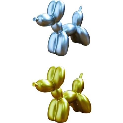 2 Pieces Balloon Dog Ornament Table Decoration Ornament Collectible Figure