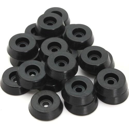 20pcs Rubber Table Chair Furniture Feet Leg Pads Tile Floor Protectors shock-Absorbing Feet Pads18x15x5mm Table Chair Feet Pads