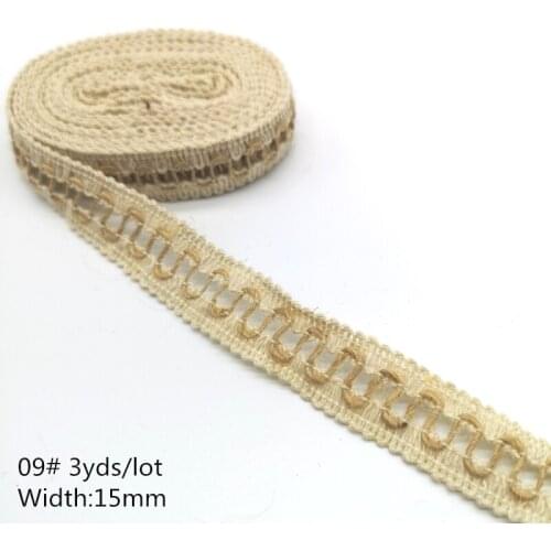 3 yds Natural Jute Burlap Hessian Jute Ribbon Twine Flower Pattern Wedding Party Supplies Burlap Ribbon DIY Burlap Rope Craft#09