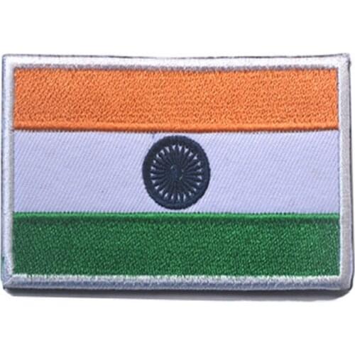 3D Embroidery Magic Stickers Loops And Hook India Flag Patch Poland Flag Armband Cloth Patch Badges