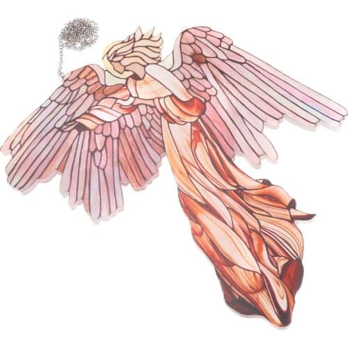 Acrylic Angel Wing Art Pendant Room Hanging Decoration Beautiful Panted Angel Wing Hanging Decoration For Ceiling Eave Balcony