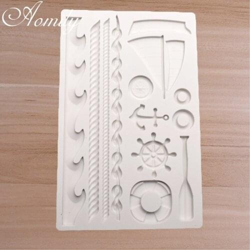 Amoliy Sailboat Hemp Rope Shape Silicone Mold Chocolate Mold DIY Fondant Mold Cake Decorating Tools Baking Accessories Kitchen