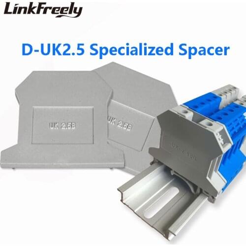 D-UK2.5 2.5B D-UK1.5 100pcs Wire Screw Terminal Spacer UK1.5 UK2.5 UK3N UK5N UK6N UK10N UK16N Fast Splice Crimp Terminals