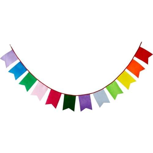 3.1m 12 Flags Non-Woven Fabrics Colorful Banner Pennant Garland Kids Baby Shower Birthday Party Decor Take Photo Tools Gift
