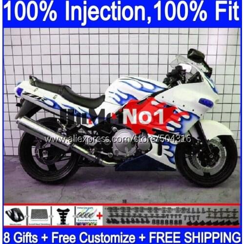 Injection For KAWASAKI ZZR400 blue flames 1993 1994 1995 1996 1997 1998 1999 111MC.175 ZZR 400 ZZR-400 93 95 96 97 98 99 Fairing