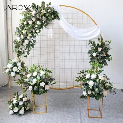 JAROWN Artificial Flower Row Decor Wedding Wall Backdrop Arrangement Supplies Rose Row Flower Romantic Custom DIY Arch Decor