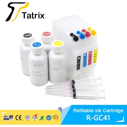 Tatrix GC41 Refillable Cartridge + Ricoh Sublimation . For Ricoh SG2100 SG2010L SG3120 SG3100 SG3110DN SG3110DNW SG7100 Printer