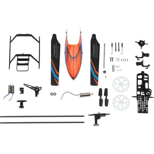 Spare Parts Kit Gears Main Rotor Canopy Screws Base Frame Blades Tail Motor for Wltoys XK K127 RC Helicopter