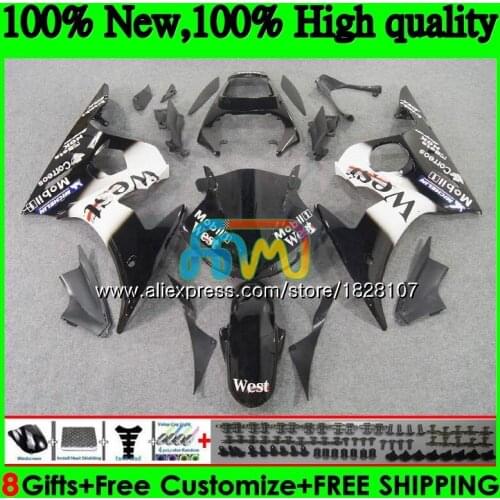 Body For YAMAHA YZF600 YZF R6 600CC YZFR6 03 04 05 Black west 51BS.27 YZF 600 R 6 03-05 YZF-600 YZF-R6 2003 2004 2005 Fairing