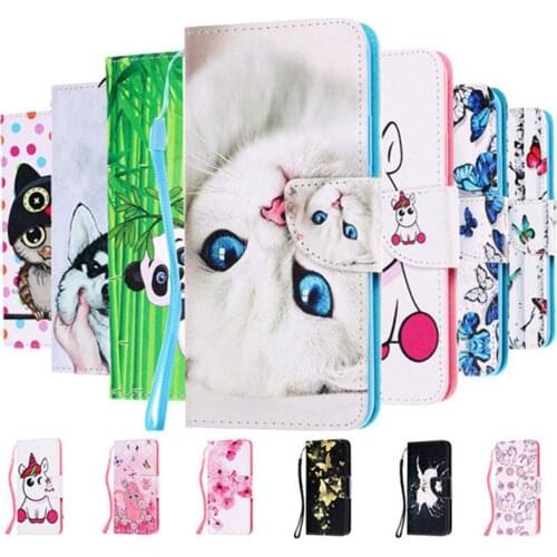 Leather Flip Case on For Fundas Huawei Y5 Y6 2017 Y5 Y6 Y7 2018 2019 P Smart 2019 Plus Honor 10 9 P20 P30 Lite Pro Phone Case