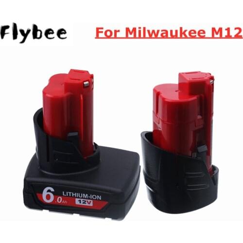 6.0Ah 12V Power Tool Li-ion Battery for Milwaukee M12 C12 XC 48-11-2440 48-11-2402 48-11-2411 48-11-2401 Replacement Battery