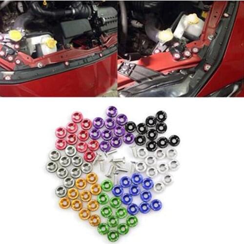 Car Modified Hex Fasteners Fender Washer Aluminum Alloy Plate Accessories Fender Car Car-styling License Car Screws Washer M9A1