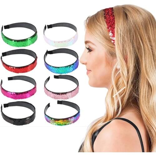 Fashion Hairband Sequin Headbands for Women Korean Hair Accessories Headband Ladies Girls Hairbands Ladies Party Headwear Gifts