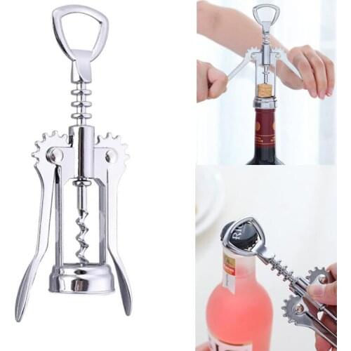 Stainless Steel Red Wine Bottle Opener Metal Bottle Opener Red Wine Corkscrews For Bars Kitchen Gadget Opener Wine Accessories