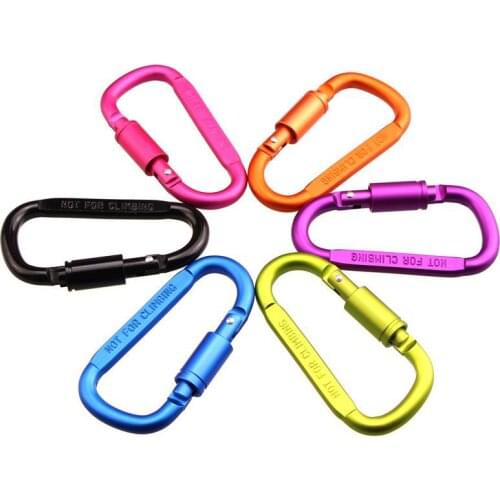 Aluminum Alloy D-ring Climbing Carabiner Hook Buckle Keychain Carabiner Clip Set Climbing Equipment Tools Accessories