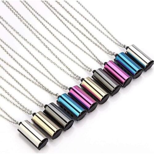 Mini Harmonica Necklace The Worlds Smallest Harmonica 4 Hole 8 Tone Mini Harmonica Necklace Cylindrical
