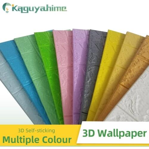 K-RU 3D Self-Adhesive Wallpaper DIY Brick Waterproof Foam Decor Wall Stickers For Kitchen Kids Room Bedroom Wall Sticker Brick