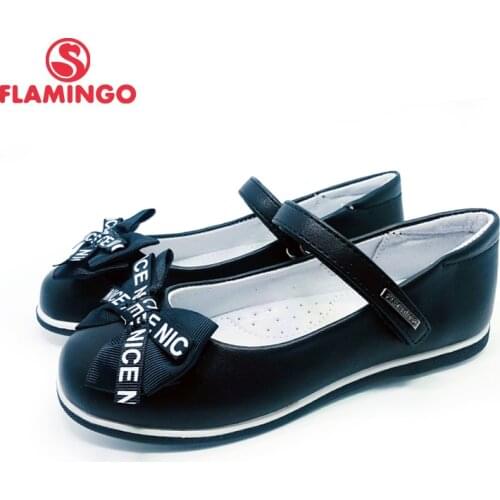 FLAMINGO New Bowknot Foot Arch design a Spring&Summer Size 30-36 school shoes for girl Free Shipping 202T-Z6-1965/66