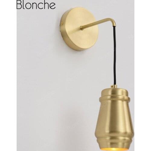 Nordic Wall Lamp Gold Modern Wall Lights for Home Stairs Sconce Loft Decor Bathroom Mirror Light Fixtures Bedroom Bedside Lamp