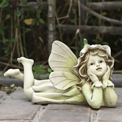 Fairy Garden - Light Green Miniature Fairies Figurines Accessories for Outdoor or House Decor Fairy Garden Supplies