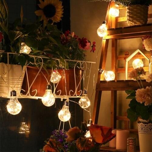 5M/10M Solar LED String Fairy Lights 20/30/50Bulb Outdoor Waterproof Garland Courtyard Garden Decoration Christmas Holiday Light