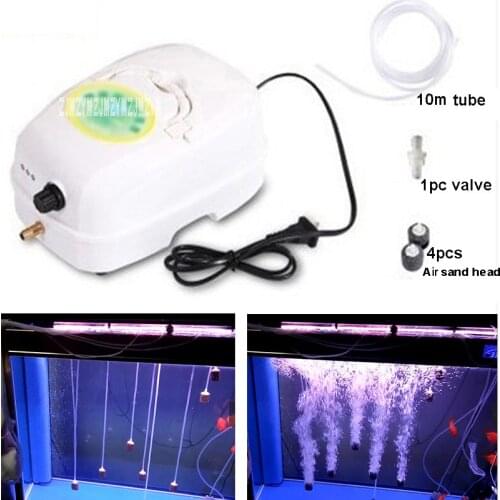YL-3200 Portable Ultra Silent AC/DC Aquarium Air Pump AC 220V Fish Tank Oxygen Pump 20W Mini Air Compressor With 10m Air Tube