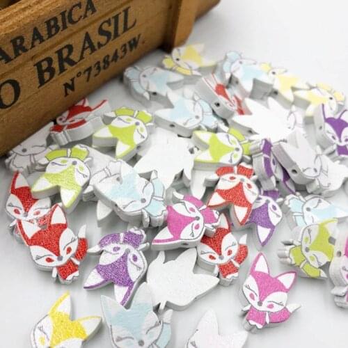 New 50pcs Colorful Baby Wood Buttons 17*23mm Sewing Craft Mix Lots WB301