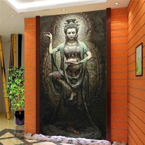 Beibehang Flying Duhuang frescoes living room TV backdrop wallpaper 3D Room wall mural wallpaper home decoration papel de parede