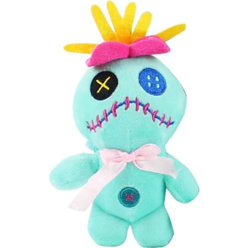 13cm Scrump pendant keychain plush doll toy cute cotton stuffed soft cartoon Lilo & Stitch plush doll toy for children gift