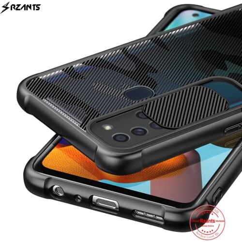 Rzants For Samsung Galaxy A21S Case Soft Military [Camouflage Lens] Lens Protect Slim Clear Cover