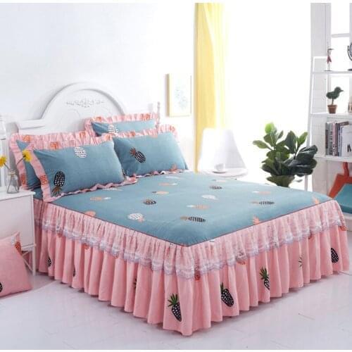 Nordic Cover Soft Polyester Bed Skirt Princess Room Children’s Room Bedroom Decoration Can be Used in All Seasons 1.2m to 1.8m