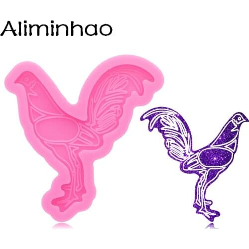 DY1145 Shiny Chicken adge Reel Resin Silicone Mold, Phone Grip Mold Crafting Making With Epoxy, Mold Fondant Chocolate