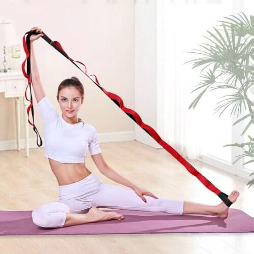 New Lengthened 12 rings Nylon Yoga Belt Thin Waist Tension Belt Stretch Lacing Resistance Bands Fitness Slender Beautiful Legs