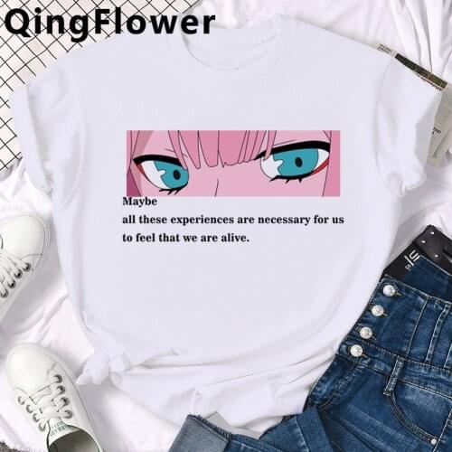 Anime Darling in the Franxx t shirt summer top men japanese streetwear casual couple harajuku summer top vintage