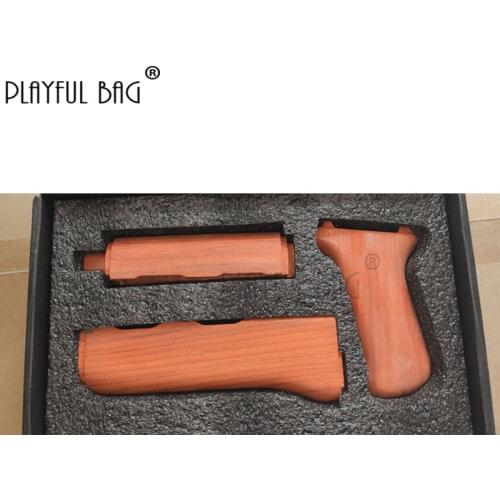 Playful bag Outdoor sport Renxiang AK Red rosewood solid wood suit AKA gel ball gun decorative accessories CS DIY toys QB98S