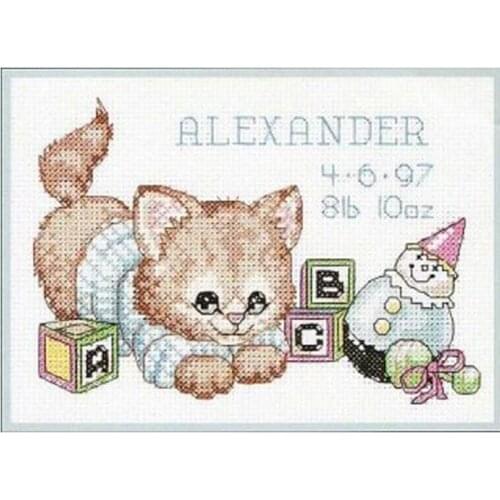 Cat and toys animals patterns Counted Cross Stitch 11CT 14CT 18CT DIY Cross Stitch Kits Embroidery Needlework Sets home decor