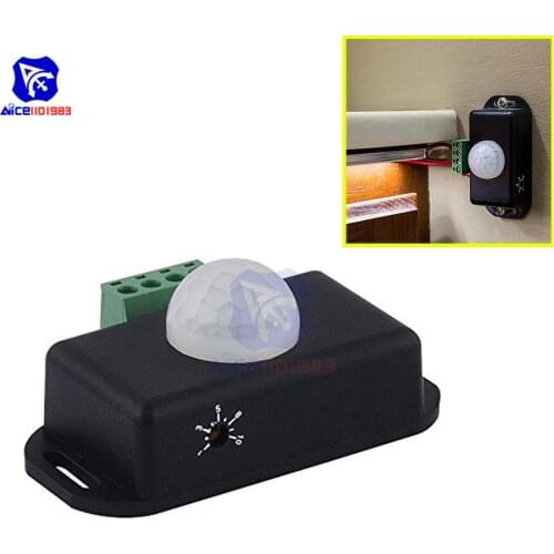 Diymore Infrared PIR Sensor LED Motion Sensor Switch Motion Timer Function Sign Control PIR Controller LED Strips DC 12 -24V 8A