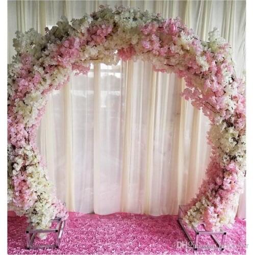 Artificial Cherry Blossom DIY Simulation Wedding Arch Door Home Wall Hanging Garland Wedding Centerpieces Decorations Bouquet