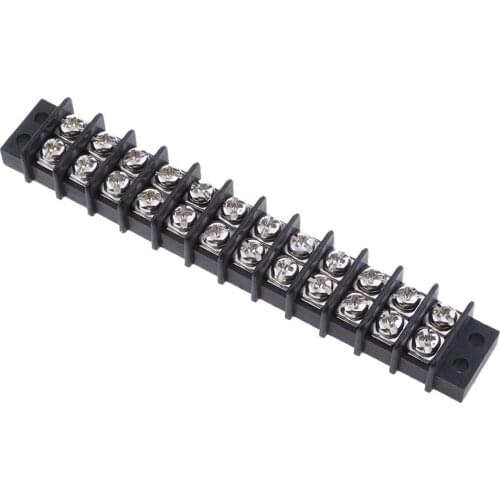 Terminal Block 30A 12 Circuit Marine AC DC Nickel-Plated Brass Boat