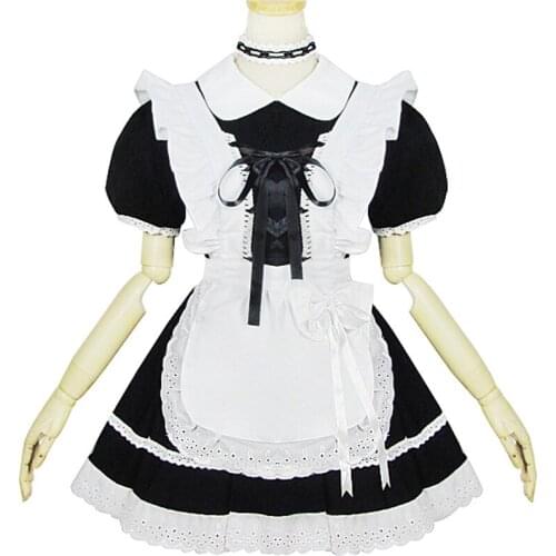 Customized handcraft Lolita Lace ruffled skirt cute SD baby cosplay costume Maid Dress