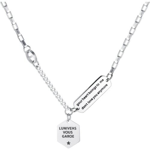 Cyue Fashion Cold Style Stainless Steel Necklace Choker Clavicle Chain Female Long Wild Simple Sweater For Women