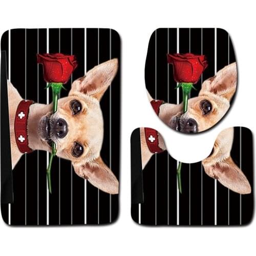 Zeegle Bathroom Carpet Set Microfiber Bath Mats Water Absorption Toilet Lid Cover Shower Mats Non-slip Bathroom Mats Toilet Rugs