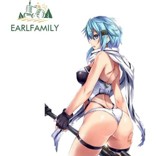 EARLFAMILY 13cm x 9.312.7cm for Sword Art Online Anime Sexy beauty Car Accessories Stickers JDM Anime Window Decal Car Styling